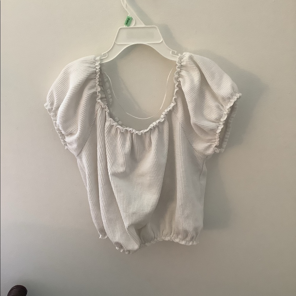 white crop top